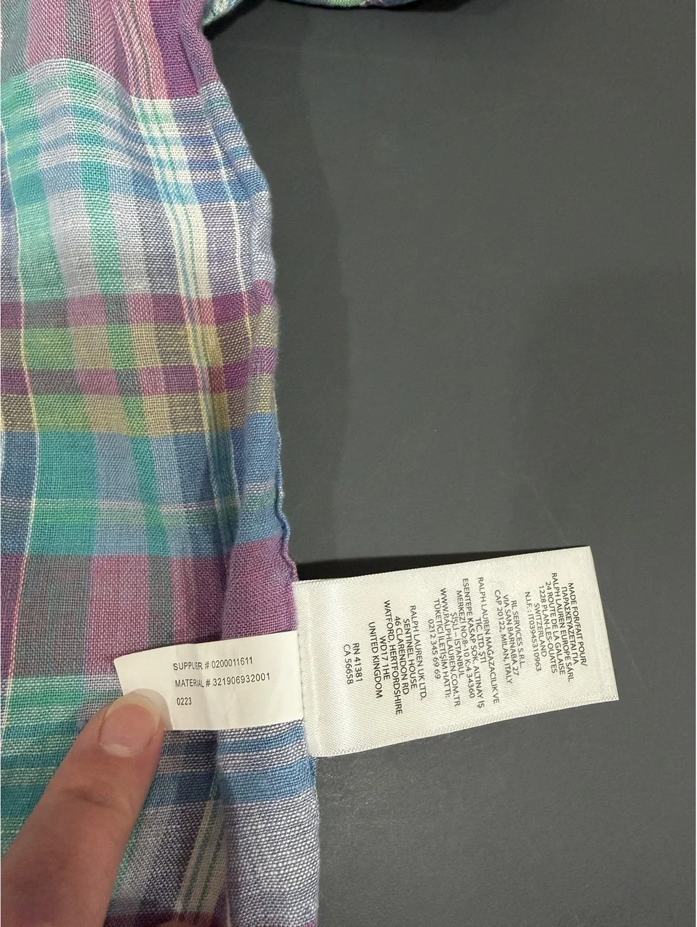 Polo Ralph Lauren Boys 4/4T Multicolor Plaid Button-Down Shirt Cotton Preowned